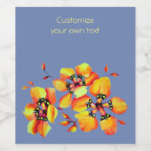 美しい開花鮮やかな花力 ワインラベル (シングルラベル)