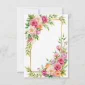 美しい開花3.5インチx 5インチフラットサンキューカード サンキューカード (裏面)