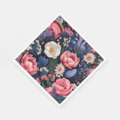 美しい開花、カラフルパターン、 スタンダードランチョンナプキン (角)