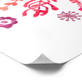 美しい開花 |金フェイク箔書道引用文 ポスター (角)