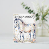 美しい雄大な馬 ポストカード (スタンド正面)