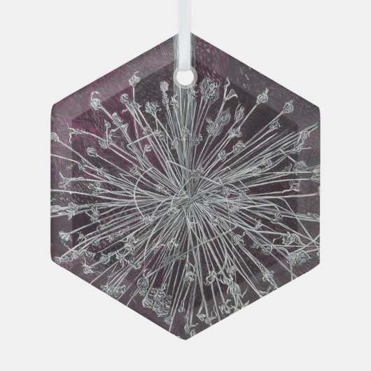 美しい雑草 ガラスオーナメント (正面)