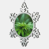 美しい雑草 スノーフレークピューターオーナメント (右)