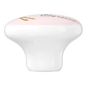 美しい雛のガーリー金ゴールドグリッターユニコーン セラミックノブ (側面)