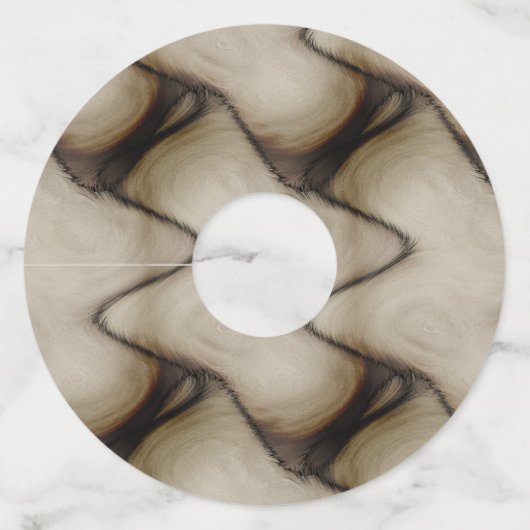 美しい離れ抽象芸術が長く続く印象 ワイングラスタグ (正面)