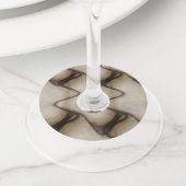 美しい離れ抽象芸術が長く続く印象 ワイングラスタグ (クローズアップ)