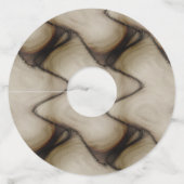 美しい離れ抽象芸術が長く続く印象 ワイングラスタグ (裏面)