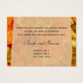 美しい離れ結婚式の引き出物感謝していユー (裏面)