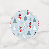 美しい雪だるまクリスマスツリークリスマスパーティー コンフェッティ (スモール正面)