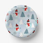美しい雪だるまクリスマスツリークリスマスパーティー ペーパーボウル (正面)