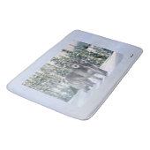 美しい雪のアイルランドのウルフハウンドのシーン バスマット (アングル)