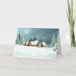 美しい雪の冬の風景 カード