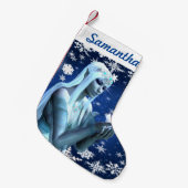 美しい雪の女王 スモールクリスマスストッキング (正面 (吊り時))