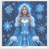 美しい雪の少女 シール (シート)