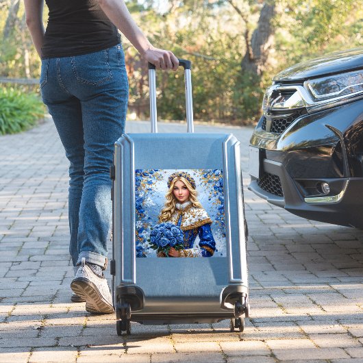 美しい雪の少女 シール (スーツケースインサイチュ)