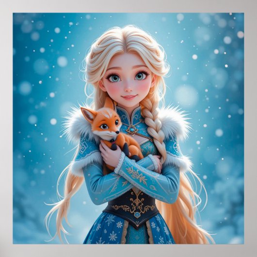 美しい雪の少女 ポスター (正面)