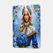 美しい雪の少女 メタルオーナメント (正面左)