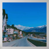 美しい雪の山道 ポスター (正面)