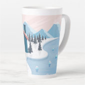 美しい雪の景色 カフェラテマグ (右アングル)
