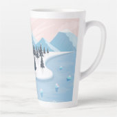 美しい雪の景色 カフェラテマグ (右)