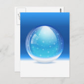 美しい雪の球体 ポストカード (正面/裏面)