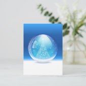 美しい雪の球体 ポストカード (スタンド正面)