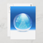 美しい雪の球体 ポストカード (正面/裏面)