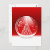 美しい雪の球体 ポストカード (正面/裏面)