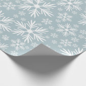 美しい雪の結晶のパターン ラッピングペーパー (角)