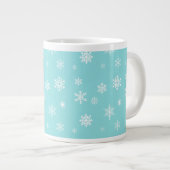 美しい雪の結晶模様 ジャンボコーヒーマグカップ (正面右)