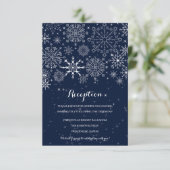 美しい雪の結晶 - 冬の結婚式の披露宴 エンクロージャーカード (スタンド正面)