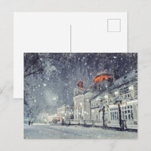 美しい雪景色 ポストカード (正面/裏面)