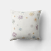 美しい雪片の模様のクッション クッション (裏面)