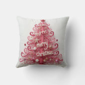 美しい雪片の模様のクッション クッション (裏面)