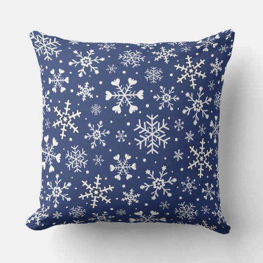美しい雪片枕 クッション (正面)