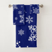 美しい雪芸術的結晶パターンクリスマス バスタオルセット (インサイチュ)