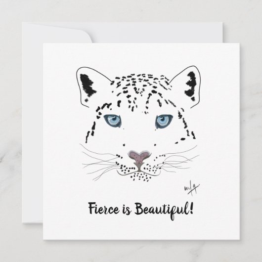 美しい雪豹に勇気づけられる (正面)