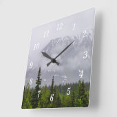 美しい雲の壁時計の後 スクエア壁時計 (傾斜)