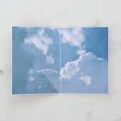 美しい雲を背景に神様が祝福 カード (内部)