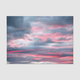 美しい雲 ピンク 白 青い空 薄葉紙