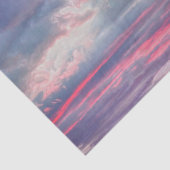 美しい雲 ピンク 白 青 空のペイント 薄葉紙 (詳細)