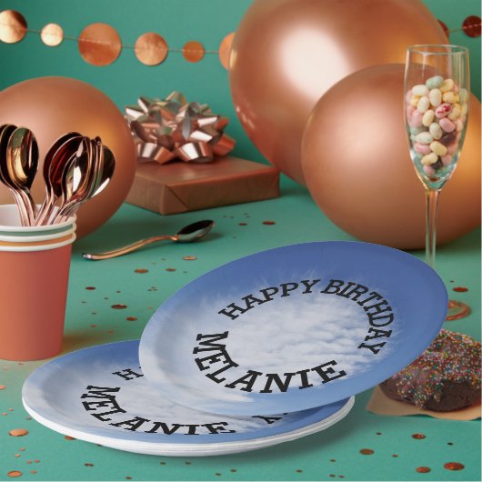 美しい雲 ペーパープレート (複数)