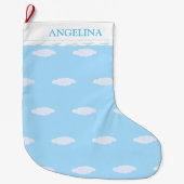 美しい雲 ラージクリスマスストッキング (正面)