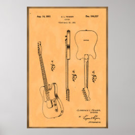 美しい電気ユニークギラット特許プリント ポスター