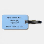 美しい青あじさい花のギフトアイテム。 ラゲッジタグ (裏面横)