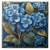 美しい青あじさい タイル (正面)