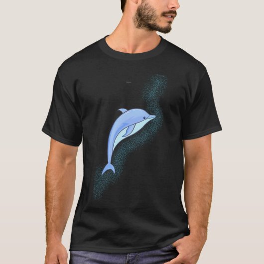 美しい青いイルカ Tシャツ (正面)