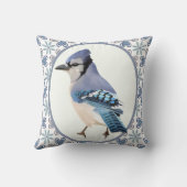 美しい青いカケバドリ クッション (裏面)