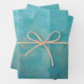 美しい青いギフトラップ ラッピングペーパーシート (インサイチュ)