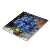 美しい青いコーンフラワー タイル (側面)